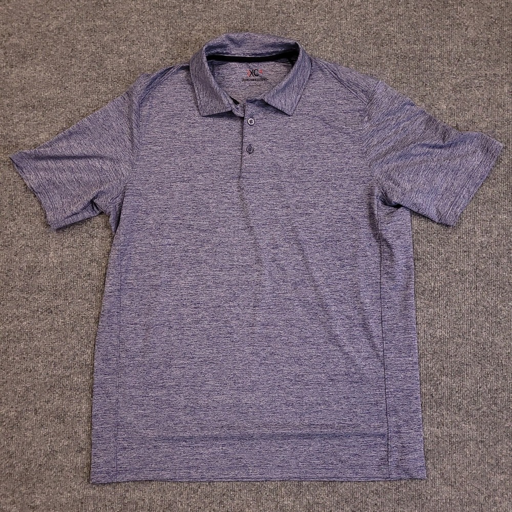 Johnston Murphy XC4 Polo Shirt Mens M Purple Heather Performance Stretch Peru